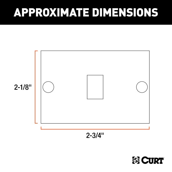 CURT Combination Light Replacement Lens for Trailer Lights CURT combination light replacement lens, red, rectangular shape, fits CURT #53440 and #53441 trailer lights