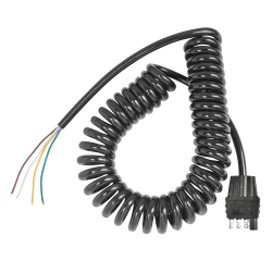 Wesbar 4-Way Flat Trailer End Wiring Connector with 11 ft Wire 54000-026