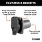 CURT 7-way RV Blade Connector with Spring-loaded Cover CURT electrical 7-way RV blade connector with black plastic and cover