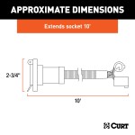 10-foot CURT 5th wheel and gooseneck trailer extension harness, ideal for extra truck bed connectivity.