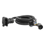 CURT 5th Wheel Gooseneck Extension Harness with 7-Way Connector CURT 5th wheel and gooseneck extension harness with 7-way RV blade connector, in a truck bed setup.