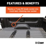 CURT 5th Wheel Gooseneck Extension Harness with 7-Way Connector CURT 5th wheel and gooseneck extension harness with 7-way RV blade connector, in a truck bed setup.
