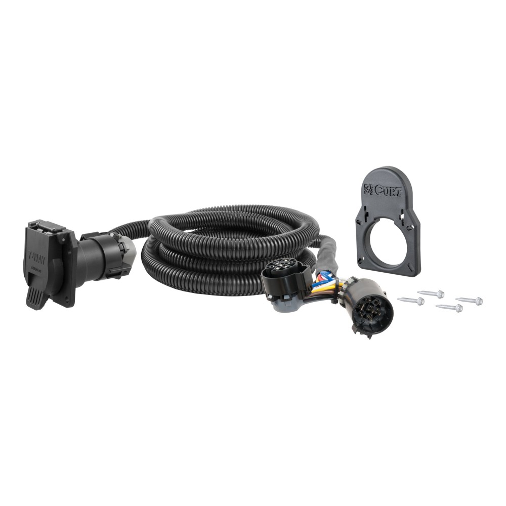 CURT 5th Wheel and Gooseneck Extension Harness for GM Trucks CURT extension harness with 7-way RV blade socket for GM truck bed