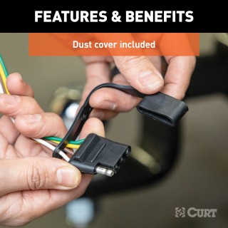CURT Taillight Converter for Universal Trailer Wiring CURT taillight converter with 4-way flat output for trailer lights