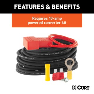CURT Taillight Converter for Universal Trailer Wiring CURT taillight converter with 4-way flat output for trailer lights