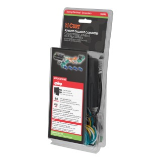 CURT Taillight Converter for Universal Trailer Wiring CURT taillight converter with 4-way flat output for trailer lights