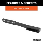 CURT custom wiring connector with 5-way flat socket for easy trailer wiring installation, no cutting needed