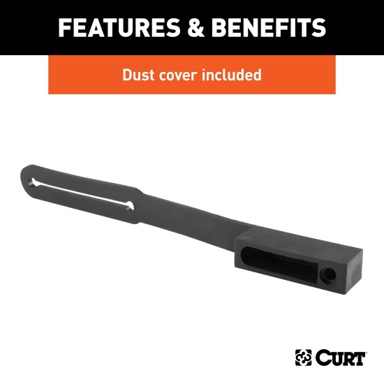 CURT custom wiring connector with 5-way flat socket for easy trailer wiring installation, no cutting needed