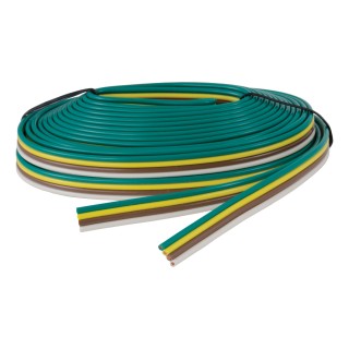 CURT 16-Gauge 4-Way Bonded Trailer Wiring Spool CURT color-coded 16-gauge 4-way bonded trailer wiring spool