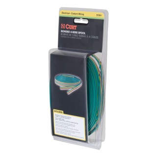 CURT 16-Gauge 4-Way Bonded Trailer Wiring Spool CURT color-coded 16-gauge 4-way bonded trailer wiring spool