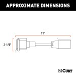 CURT 7-Way RV Blade Adapter for LED Trailer Lights CURT 7-way RV blade adapter with built-in resistors for LED trailer lights