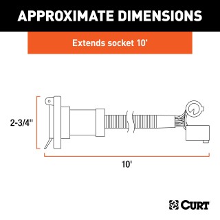 CURT 5th Wheel Gooseneck Extension Harness with 7-Way RV Blade CURT extension harness for 5th wheel or gooseneck trailers with 7-way RV blade