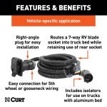 CURT 5th Wheel Gooseneck Extension Harness with 7-Way RV Blade CURT extension harness for 5th wheel or gooseneck trailers with 7-way RV blade