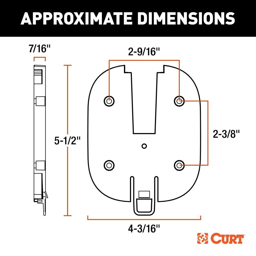 TPMS Mounting Bracket for CURT Tire Linc TPMS Compatibility TPMS mounting bracket compatible with CURT Tire Linc, includes mounting plate and screws