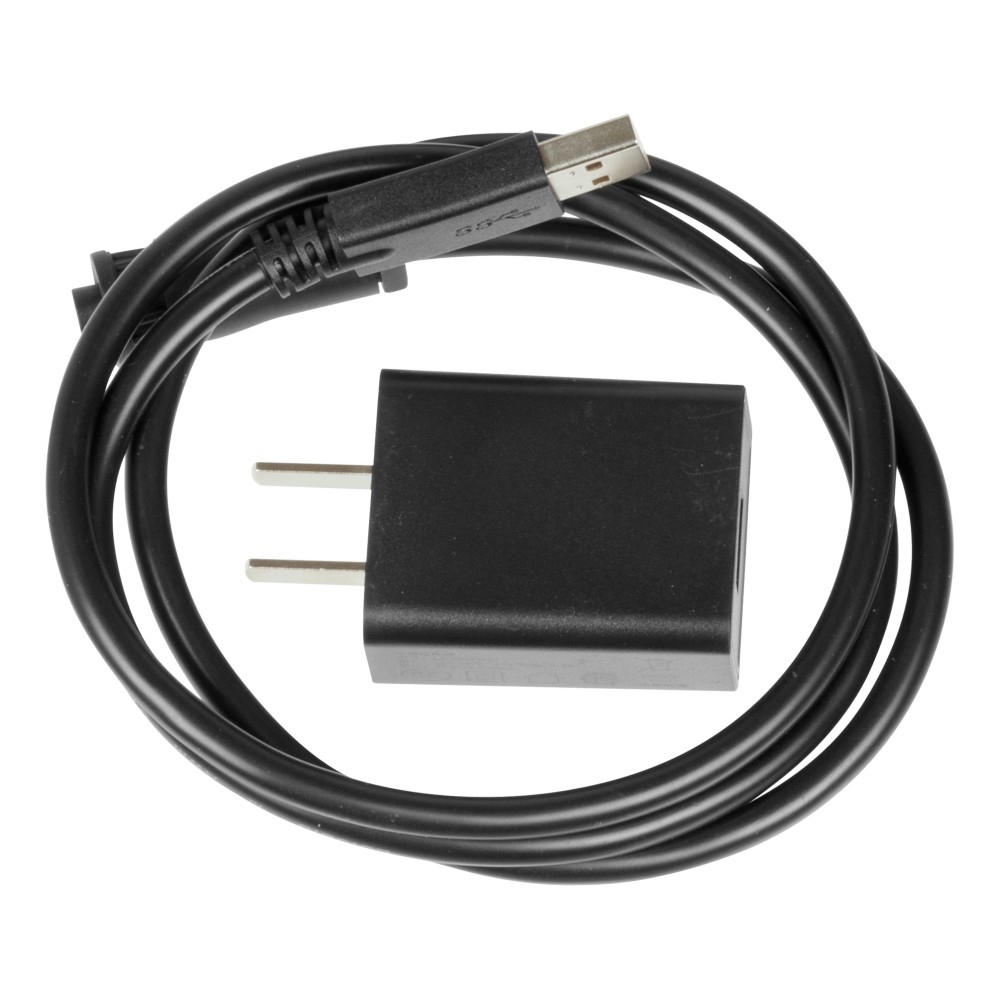 CURT Tire Linc TPMS Repeater Charging Cord and Accessories Charging cord for CURT Tire Linc TPMS showing USB block and 2-amp fuse