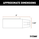 CURT Electrical Adapter for 7-Way Round to 4-Way Flat Plug CURT adapter connecting 7-way round socket to 4-way flat trailer plug