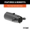 CURT Electrical Adapter for 7-Way Round to 4-Way Flat Plug CURT adapter connecting 7-way round socket to 4-way flat trailer plug