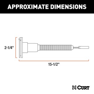 CURT Electrical Adapter for 4-Way Flat to 6-Way Round Trailer Plug CURT electrical adapter, connects 4-way flat vehicle sockets to 6-way round trailer plugs with diecast construction
