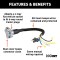 CURT Electrical Adapter for 4-Way Flat to 6-Way Round Trailer Plug CURT electrical adapter, connects 4-way flat vehicle sockets to 6-way round trailer plugs with diecast construction