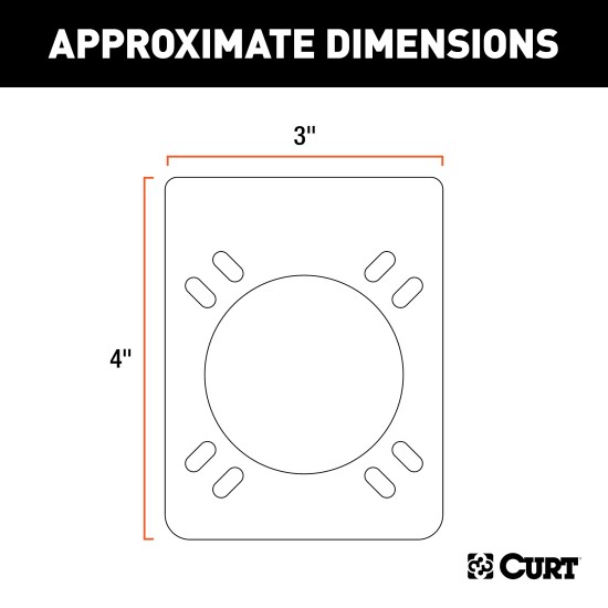 CURT 7-Way RV Blade Connector Brackets for Secure Wiring CURT electrical connector brackets for mounting 7-way RV blade sockets securely.