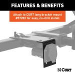 CURT 7-Way RV Blade Connector Brackets for Secure Wiring CURT electrical connector brackets for mounting 7-way RV blade sockets securely.