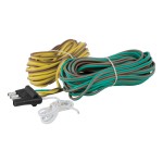 CURT 4-Way Flat Trailer Side Electrical Connector with 20' Wire CURT electrical connector with 4-way flat plug for trailer lights and signals