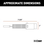 CURT electrical adapter adapts 4-way round vehicle socket to 4-way flat trailer plug without splicing.