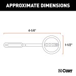 CURT 4-Way Flat Vehicle End Connector with 36-Inch Lead CURT 4-way flat connector with 36-inch bonded wires for trailer lighting.