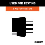 CURT Connector Tester for 5-Way Flat Trailer Lights CURT connector tester for 5-way flat socket, ensures proper function of vehicle lighting and signals