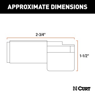 CURT Electrical Adapter for 6-Way Round to 4-Way Flat Plug CURT electrical adapter converting a 6-way round socket to a 4-way flat plug.