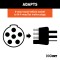 CURT Electrical Adapter for 6-Way Round to 4-Way Flat Plug CURT electrical adapter converting a 6-way round socket to a 4-way flat plug.
