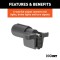 CURT Electrical Adapter for 6-Way Round to 4-Way Flat Plug CURT electrical adapter converting a 6-way round socket to a 4-way flat plug.