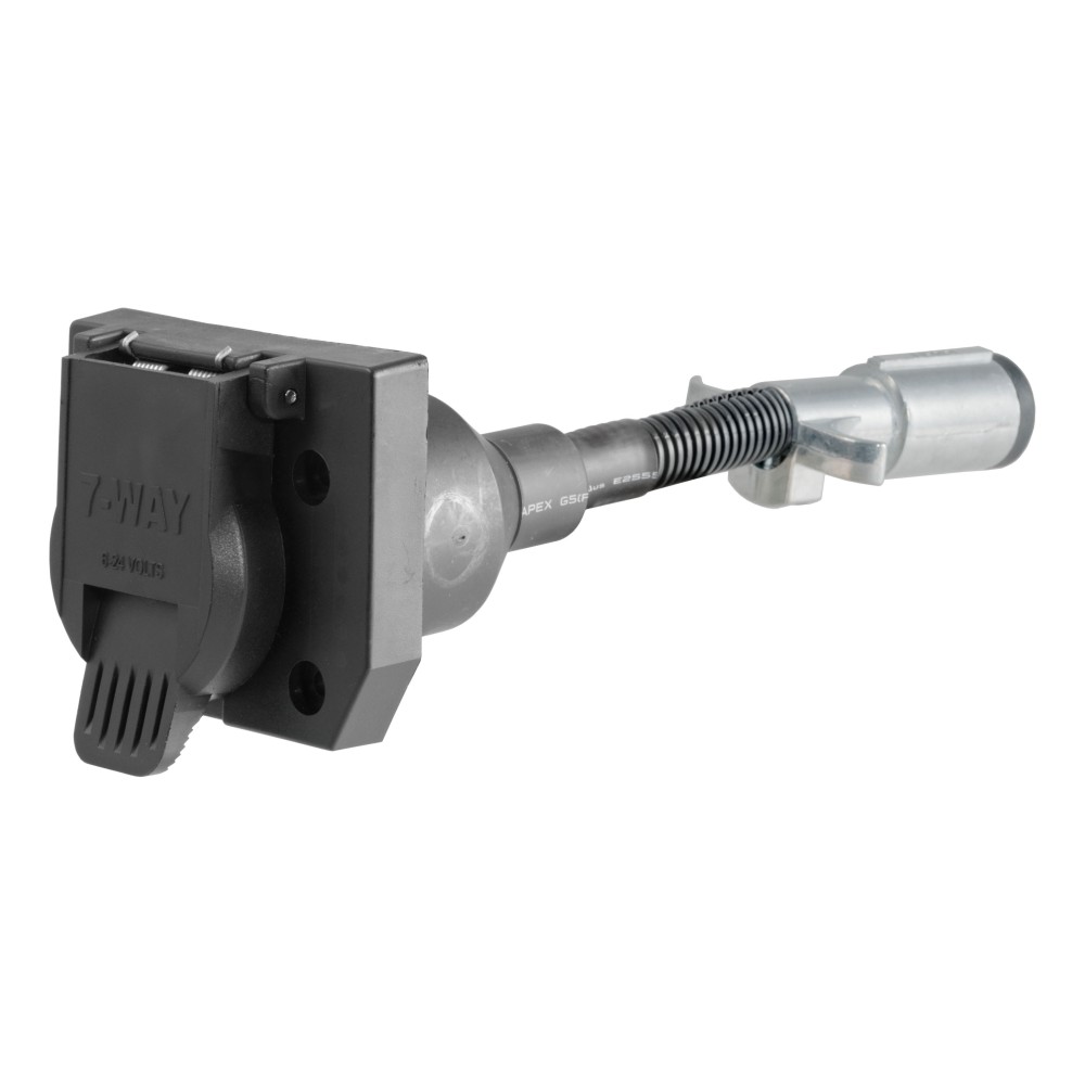 CURT 6-Way Round to 7-Way RV Blade Electrical Adapter CURT electrical adapter for 6-way round to 7-way RV blade plugs with plug-and-play design