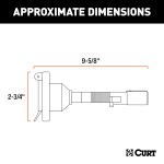 CURT 6-Way Round to 7-Way RV Blade Electrical Adapter CURT electrical adapter for 6-way round to 7-way RV blade plugs with plug-and-play design