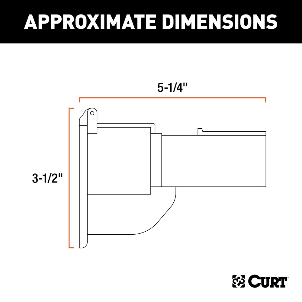 CURT Electrical Adapter with Backup Alarm and Dust Cover CURT electrical adapter extends 7-way RV blade connector with backup alarm and dust cover