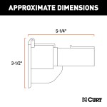 CURT Electrical Adapter with Backup Alarm and Dust Cover CURT electrical adapter extends 7-way RV blade connector with backup alarm and dust cover