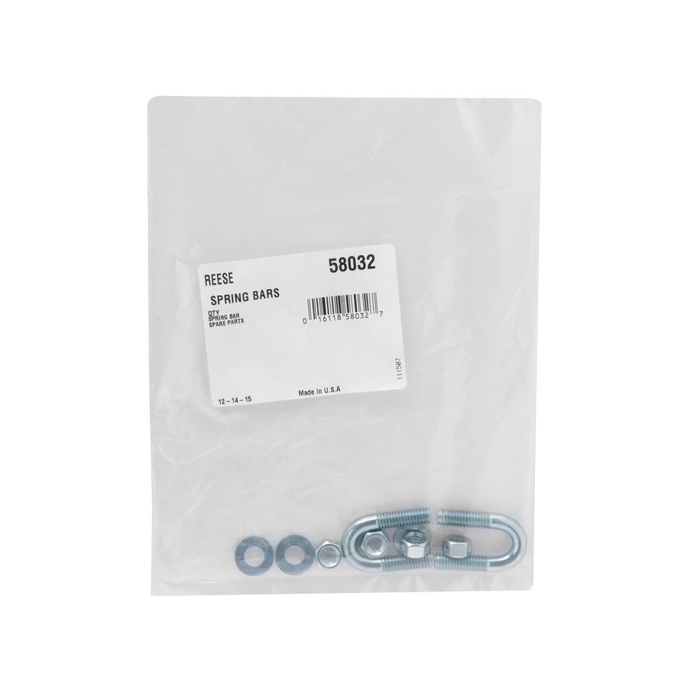 U-Bolt Package for Spring Bar Chain Attachment Set U-Bolt package with washers and locknuts for spring bar chains