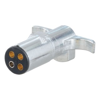 CURT 4-Way Round Trailer Connector for Tail and Brake Lights CURT 4-way round trailer connector with die-cast metal construction