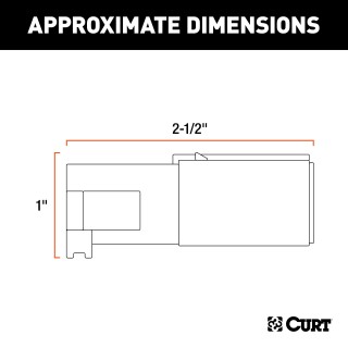 CURT 4-Way Round Trailer Connector for Tail and Brake Lights CURT 4-way round trailer connector with die-cast metal construction