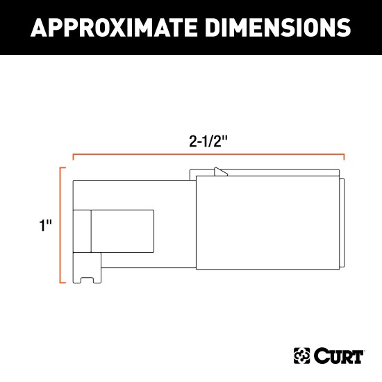 CURT 4-Way Round Trailer Electrical Connector for Tail Lights CURT 4-way round trailer end connector for tail and brake lights, dust and water-resistant