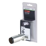 CURT 6-way round male electrical connector for trailer with die-cast metal construction