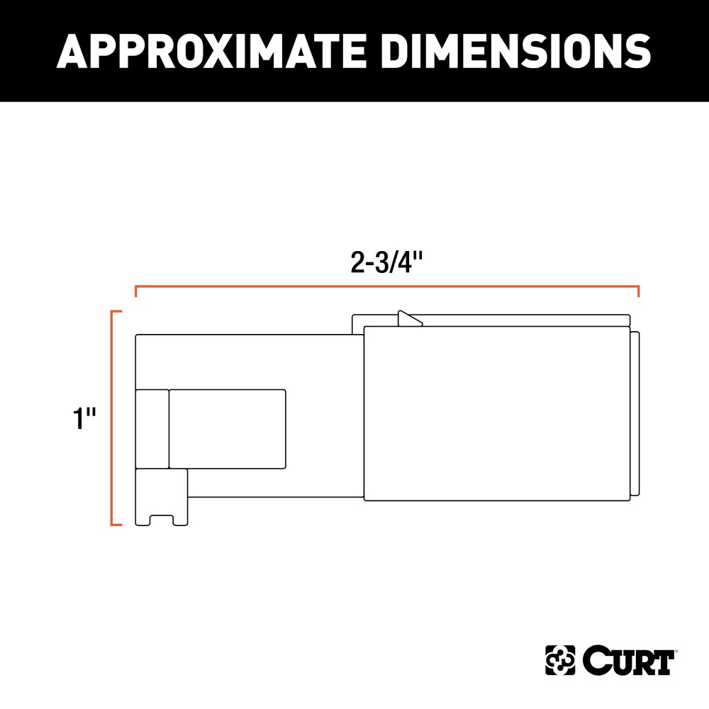 CURT 6-way round male electrical connector for trailer with die-cast metal construction