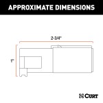 CURT 6-way round male electrical connector for trailer with die-cast metal construction