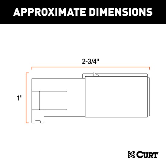 CURT 6-Way Round Trailer Electrical Connector - Male Plug CURT 6-way round male electrical connector for trailer with die-cast metal construction