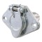 CURT 6-Way Round Vehicle-Side Electrical Connector CURT 6-way round vehicle-side electrical connector with durable construction and spring-loaded steel cover