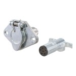 CURT 6-way round electrical connector with durable metal design and steel cover