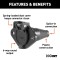 CURT 6-Way Round Electrical Vehicle Side Connector CURT 6-way round connector for vehicle side in black plastic with spring cover