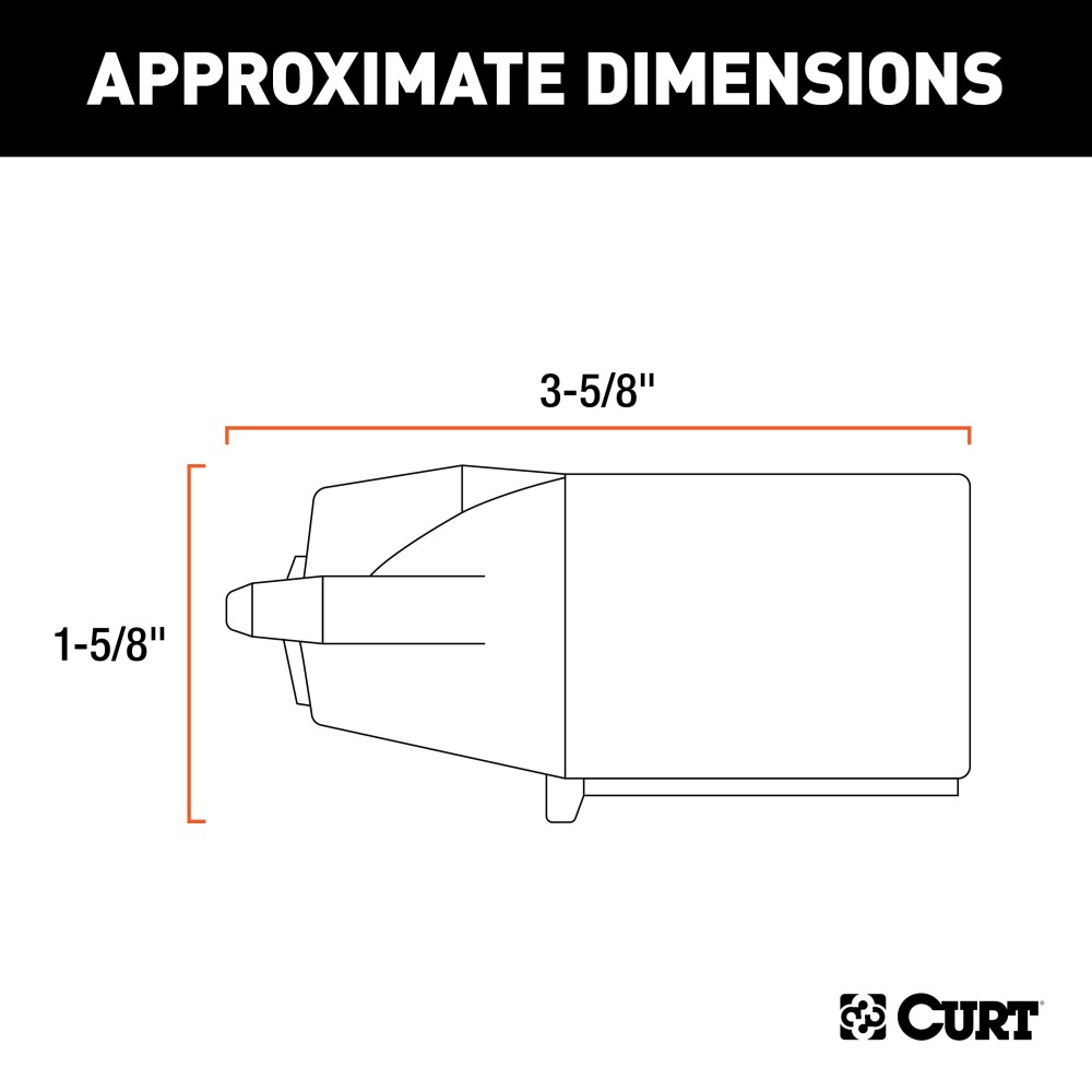 CURT 7-Way Round RV Blade Trailer Connector - Reliable Plug CURT 7-way RV blade trailer connector, male-end plug for reliable trailer-side connection