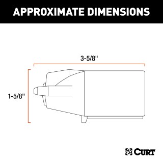 CURT 7-Way Round RV Blade Trailer Connector - Reliable Plug CURT 7-way RV blade trailer connector, male-end plug for reliable trailer-side connection