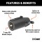 CURT 7-Way Round RV Blade Trailer Connector - Reliable Plug CURT 7-way RV blade trailer connector, male-end plug for reliable trailer-side connection